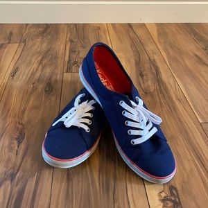 Keds Women’s Coursa Sneakers Blue Canvas Red Lace up